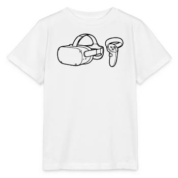 VR Brille Controller Grafik - Stanley/Stella Kinder T-Shirt MINI CREATOR  - Weiß - Vorne - Maike (125cm)