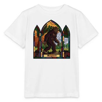 Sasquatch Buntglasfenster - Stanley/Stella Kinder T-Shirt MINI CREATOR  - Weiß - Vorne - Maike (125cm)