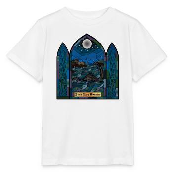 Loch Ness Monster Buntglas - Stanley/Stella Kinder T-Shirt MINI CREATOR  - Weiß - Vorne - Maike (125cm)