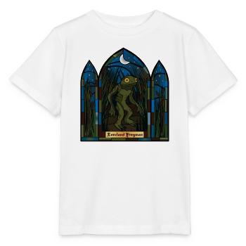 Mondbeschienener Froschmann im Buntglas - Stanley/Stella Kinder T-Shirt MINI CREATOR  - Weiß - Vorne - Maike (125cm)