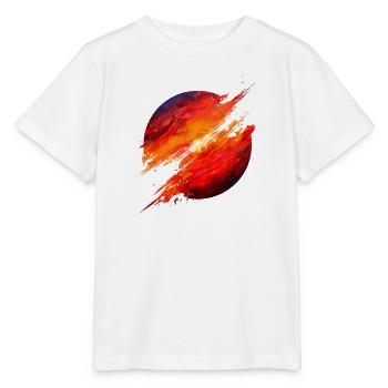 Crimson Ember Burst - Stanley/Stella Kinder T-Shirt MINI CREATOR  - Weiß - Vorne - Maike (125cm)