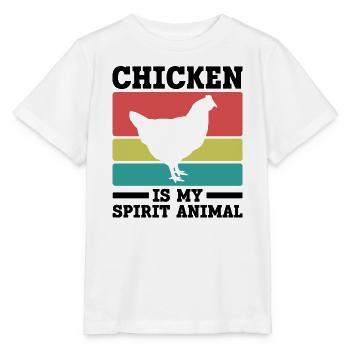 Huhn Seelentier Retro - Stanley/Stella Kinder T-Shirt MINI CREATOR  - Weiß - Vorne - Maike (125cm)