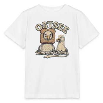 lustige Ostsee Möwe - Stanley/Stella Kinder T-Shirt MINI CREATOR  - Weiß - Vorne - Maike (125cm)