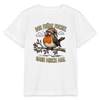 Der frühe sächsische Vogel     - Stanley/Stella Kinder T-Shirt MINI CREATOR  - Weiß - Vorne - Maike (125cm)