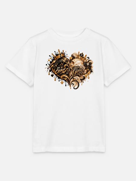 Chaos & Glanz Herzgold Fusion - Stanley/Stella Kinder T-Shirt MINI CREATOR - Weiß
