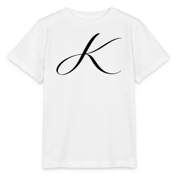 Name mit Anfangsbuchstabe K Klara Karl Kevin Kira - Stanley/Stella Kinder T-Shirt MINI CREATOR  - Weiß - Vorne - Maike (125cm)