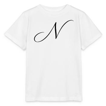 Name mit Anfangsbuchstabe N Nina Noah Nora Nico  - Stanley/Stella Kinder T-Shirt MINI CREATOR  - Weiß - Vorne - Maike (125cm)
