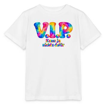 V.I.P. – Kann ja nichts dafür – Aquarell Humor - Stanley/Stella Kinder T-Shirt MINI CREATOR  - Weiß - Vorne - Maike (125cm)
