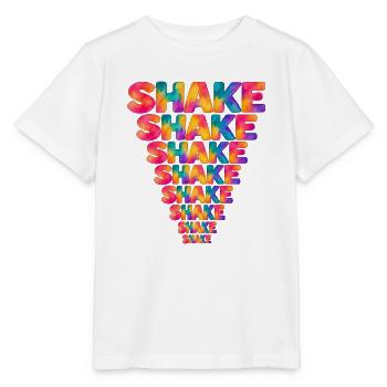 Shake – bunte Aquarelltypografie im Dreieck - Stanley/Stella Kinder T-Shirt MINI CREATOR  - Weiß - Vorne - Maike (125cm)