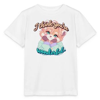 Roter Panda mit Herz - Stanley/Stella Kinder T-Shirt MINI CREATOR  - Weiß - Vorne - Maike (125cm)