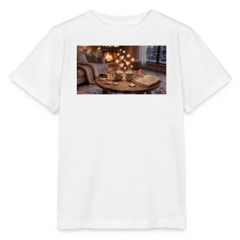 Kaminzauber Kuschelabend - Stanley/Stella Kinder T-Shirt MINI CREATOR  - Weiß - Vorne - Maike (125cm)