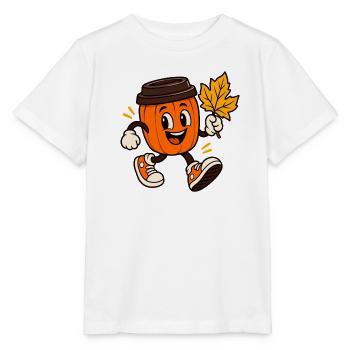 Becher-Kürbis - Stanley/Stella Kinder T-Shirt MINI CREATOR  - Weiß - Vorne - Maike (125cm)