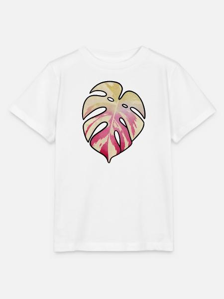 Pastel Monstera Blatttraum - Stanley/Stella Kinder T-Shirt MINI CREATOR - Weiß