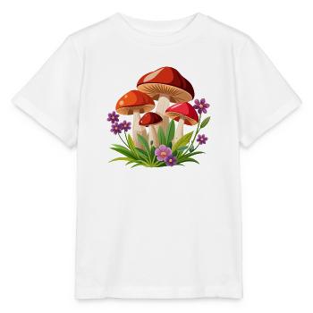 Pilze und Blumen - Stanley/Stella Kinder T-Shirt MINI CREATOR  - Weiß - Vorne - Maike (125cm)
