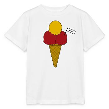 Spain Flag Eis cream Eiscreme - Stanley/Stella Kinder T-Shirt MINI CREATOR  - Weiß - Vorne - Maike (125cm)