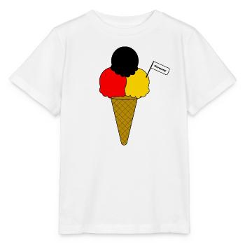 Deutschland Germany Flag Eiscreme - Stanley/Stella Kinder T-Shirt MINI CREATOR  - Weiß - Vorne - Maike (125cm)