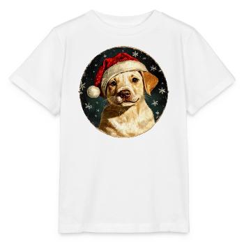 Border Collie Weihnachten - Stanley/Stella Kinder T-Shirt MINI CREATOR  - Weiß - Vorne - Maike (125cm)