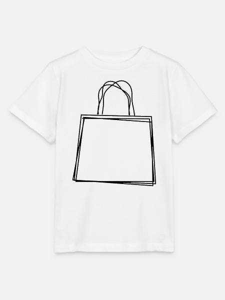Einkaufstüte handgezeichnet - Stanley/Stella Kinder T-Shirt MINI CREATOR - Weiß