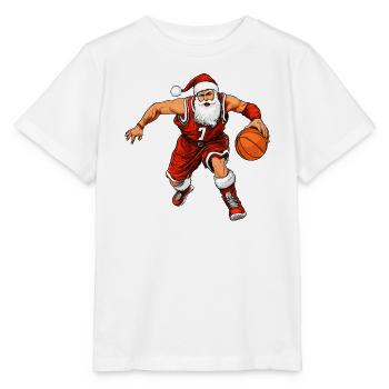 Basketballer Weihnachten / Santa - Stanley/Stella Kinder T-Shirt MINI CREATOR  - Weiß - Vorne - Maike (125cm)