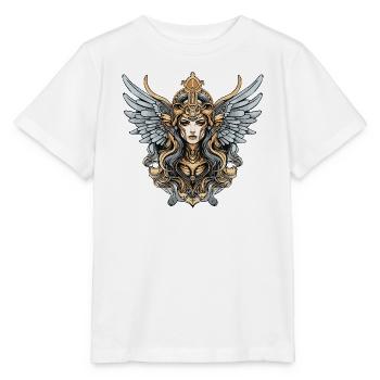Walküre Kriegerin mit Flügelhelm - Stanley/Stella Kinder T-Shirt MINI CREATOR  - Weiß - Vorne - Maike (125cm)