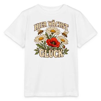 Hier wächst Glück - Stanley/Stella Kinder T-Shirt MINI CREATOR  - Weiß - Vorne - Maike (125cm)