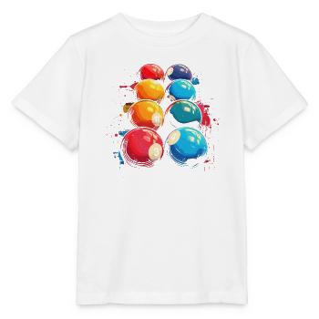 Lustiges Billard - Stanley/Stella Kinder T-Shirt MINI CREATOR  - Weiß - Vorne - Maike (125cm)