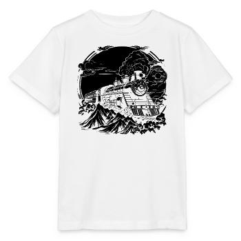 Eisenbahn Zeichnung - Stanley/Stella Kinder T-Shirt MINI CREATOR  - Weiß - Vorne - Maike (125cm)