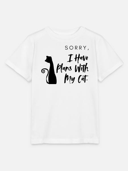 Entschuldigung, ich habe Pläne mit meiner Katze - Stanley/Stella Kinder T-Shirt MINI CREATOR  - Weiß