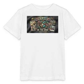 Synthetic Gilded Age – Stay Human In The Grid 2026 - Stanley/Stella Kinder T-Shirt MINI CREATOR  - Weiß - Vorne - Maike (125cm)