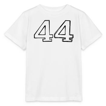 Zahl 44 handgezeichnet - Stanley/Stella Kinder T-Shirt MINI CREATOR  - Weiß - Vorne - Maike (125cm)