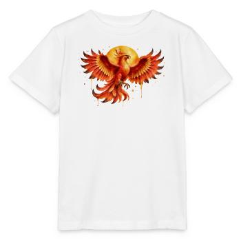 Feuerphönix Aquarell - Stanley/Stella Kinder T-Shirt MINI CREATOR  - Weiß - Vorne - Maike (125cm)