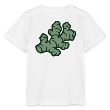 Ingwer Wurzel Grafik - Stanley/Stella Kinder T-Shirt MINI CREATOR  - Weiß - Vorne - Maike (125cm)