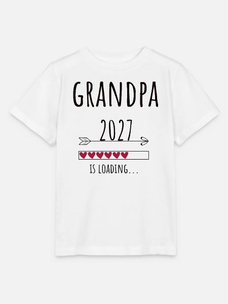 Pregnancy Announcement – Opa 2027 Geschenk - Stanley/Stella Kinder T-Shirt MINI CREATOR - Weiß