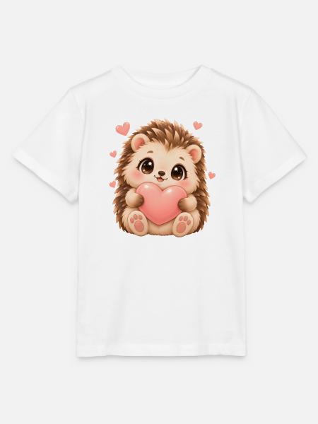 Igel und Herzmotiv - Stanley/Stella Kinder T-Shirt MINI CREATOR - Weiß