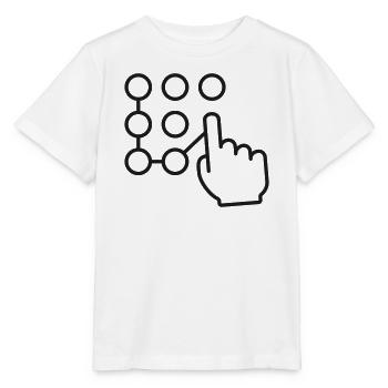 Touchscreen-Muster-Lockline-Symbol - Stanley/Stella Kinder T-Shirt MINI CREATOR  - Weiß - Vorne - Maike (125cm)
