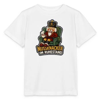 Nussknacker im Ruhestand Rente Renter Shirt - Stanley/Stella Kinder T-Shirt MINI CREATOR  - Weiß - Vorne - Maike (125cm)