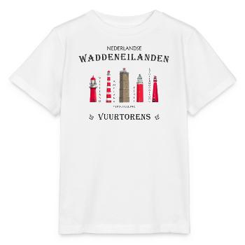 Leuchttürme Texel, Ameland, Terschelling, Vlieland - Stanley/Stella Kinder T-Shirt MINI CREATOR  - Weiß - Vorne - Maike (125cm)