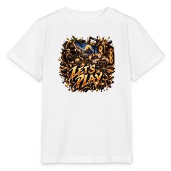 Lets Play Goldenes Gaming-Setup - Stanley/Stella Kinder T-Shirt MINI CREATOR  - Weiß - Vorne - Maike (125cm)