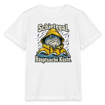 Norddeutsch Fischkopp Küstenliebe Schietegal - Stanley/Stella Kinder T-Shirt MINI CREATOR  - Weiß - Vorne - Maike (125cm)
