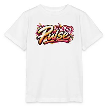 Pulse Graffiti Herz Neonschrift - Stanley/Stella Kinder T-Shirt MINI CREATOR  - Weiß - Vorne - Maike (125cm)