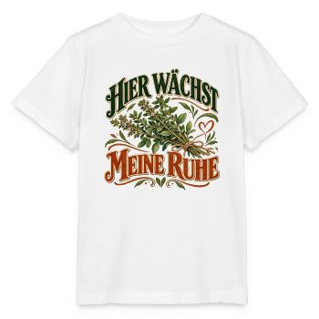 Hier wächst meine Ruhe Gärtner Pflanzen Geschenk - Stanley/Stella Kinder T-Shirt MINI CREATOR  - Weiß - Vorne - Maike (125cm)