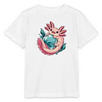 Axolotl-Blasengarten - Stanley/Stella Kinder T-Shirt MINI CREATOR  - Weiß - Vorne - Maike (125cm)