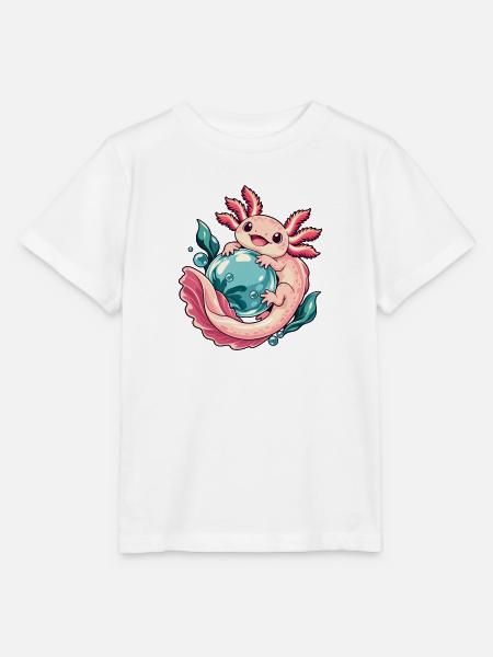 Axolotl-Blasengarten - Stanley/Stella Kinder T-Shirt MINI CREATOR  - Weiß