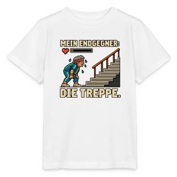 Mein Endgegner: Die Treppe - Stanley/Stella Kinder T-Shirt MINI CREATOR  - Weiß - Vorne - Maike (125cm)