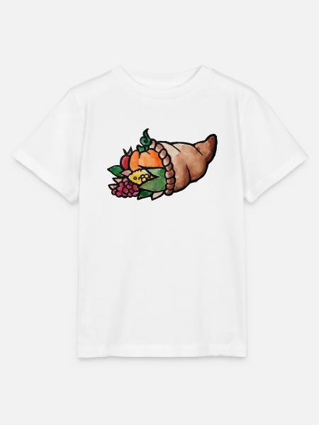 Aquarell Cornucopia Harvest - Stanley/Stella Kinder T-Shirt MINI CREATOR - Weiß