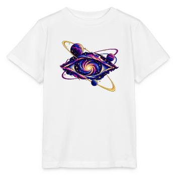 Umlaufbahnen um ein kosmisches Auge - Stanley/Stella Kinder T-Shirt MINI CREATOR  - Weiß - Vorne - Maike (125cm)