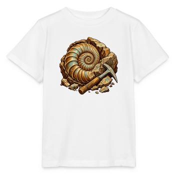 Entdeckung des Ammonitfeldes - Stanley/Stella Kinder T-Shirt MINI CREATOR  - Weiß - Vorne - Maike (125cm)