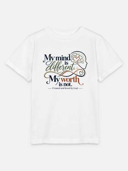 Mein Kopf ist anders, mein Wert nicht - Stanley/Stella Kinder T-Shirt MINI CREATOR  - Weiß