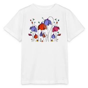Blumen - Stanley/Stella Kinder T-Shirt MINI CREATOR  - Weiß - Vorne - Maike (125cm)