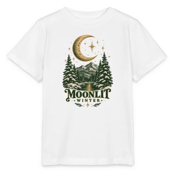 Mondbeschienener Winterwappen - Stanley/Stella Kinder T-Shirt MINI CREATOR  - Weiß - Vorne - Maike (125cm)